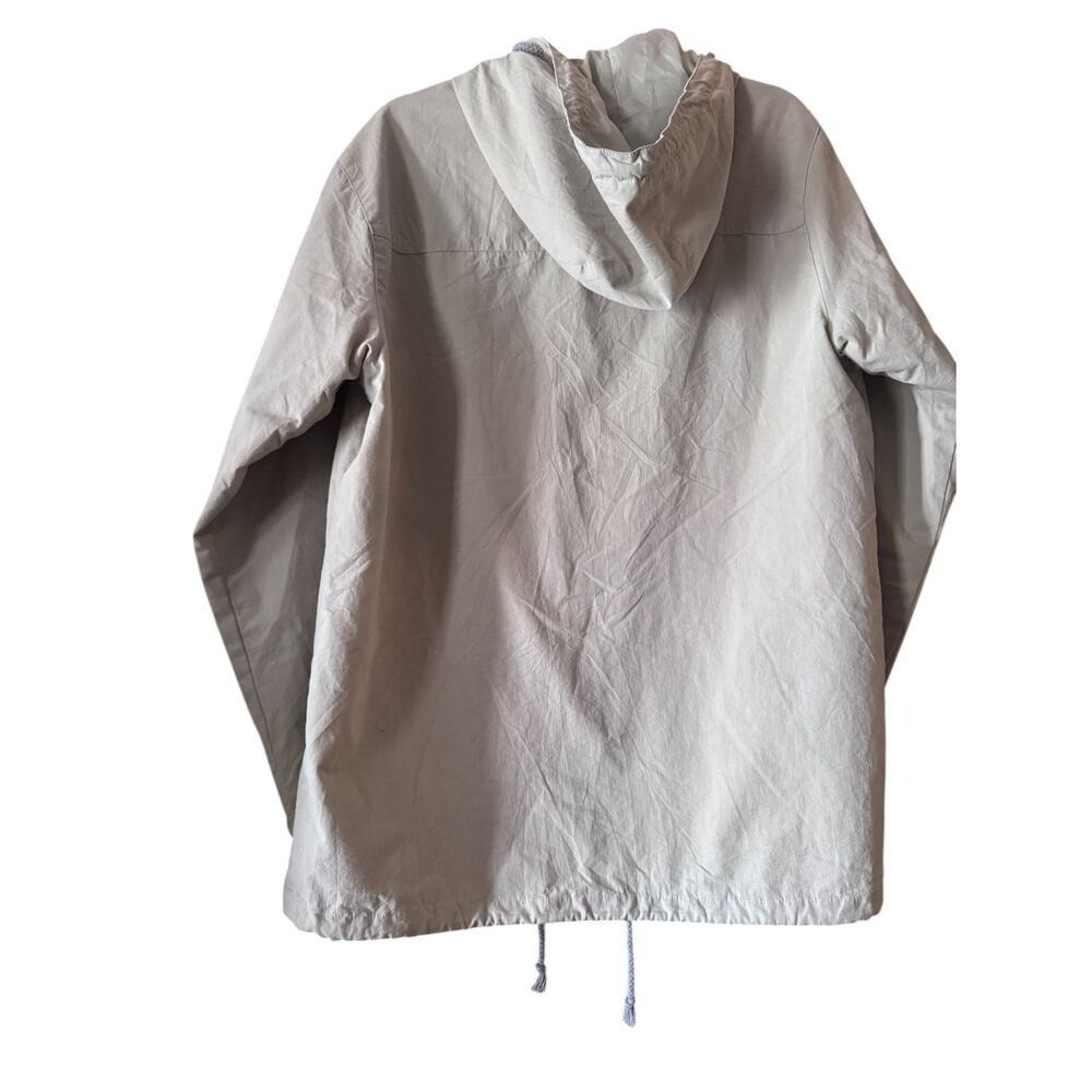 Bird's Surf Shed Windbreaker Large Tan Colorblock Hooded Jacket Surf Retro - Picture 4 of 11